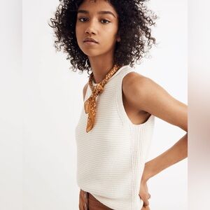 Madewell Highbury Sweater Tank, Cream, Small
